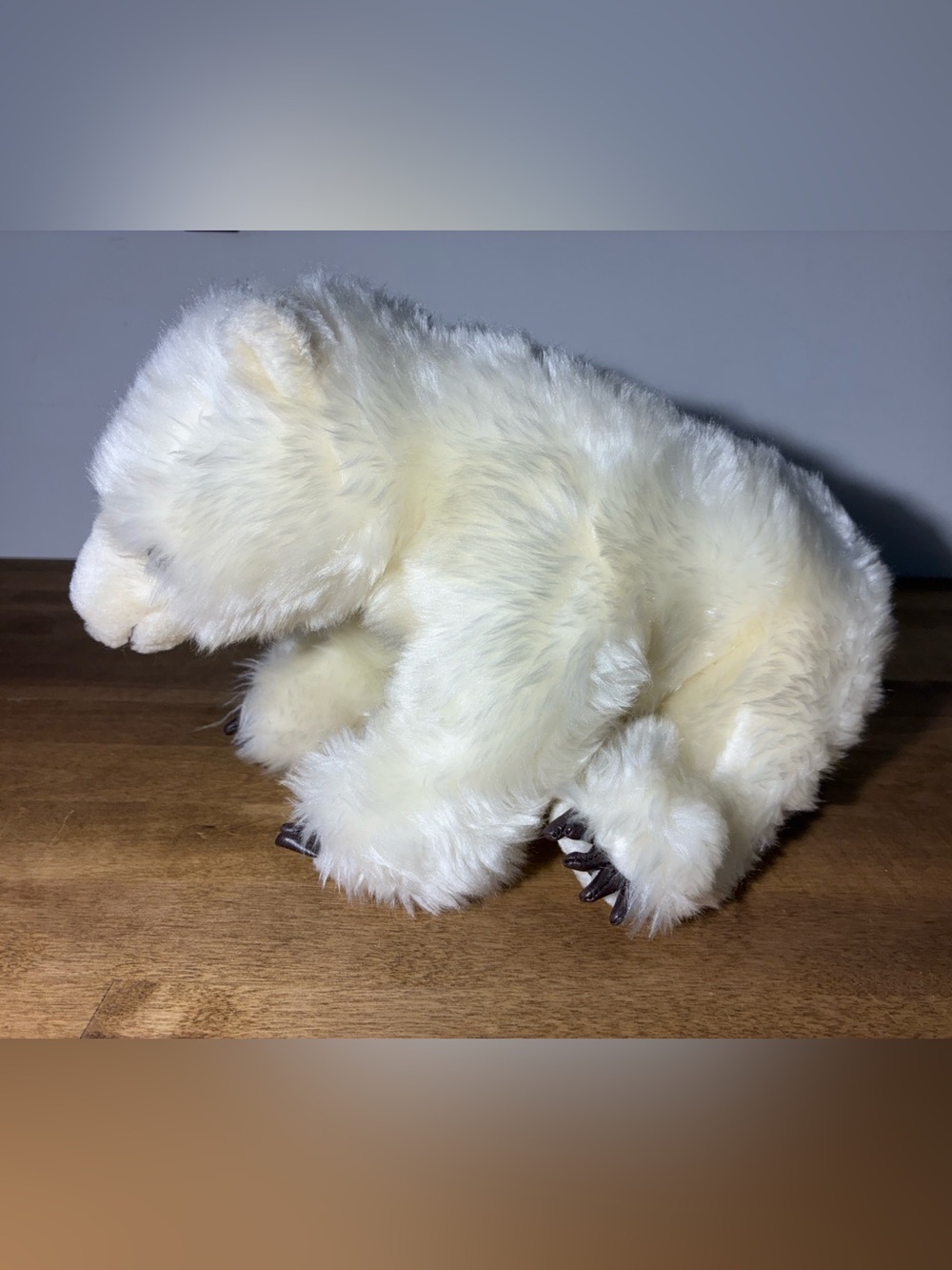 National Geographic Polar Bear Plush White Arctic Stuffed Animal Brown Claws